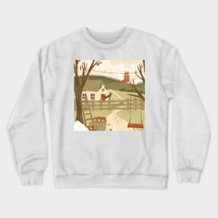 Farmcore view cat on the fence Crewneck Sweatshirt